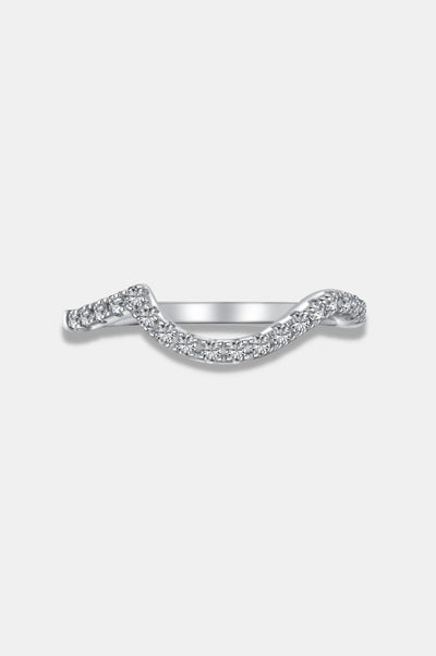 Lune Ring - 925 Sterling Silver Ring - Zirconia Diamonds - Elegant Jewelry - Unique Design - Celestial Charm - Versatile Style - Luxury Gift - Treasured Keepsake - La Lueure