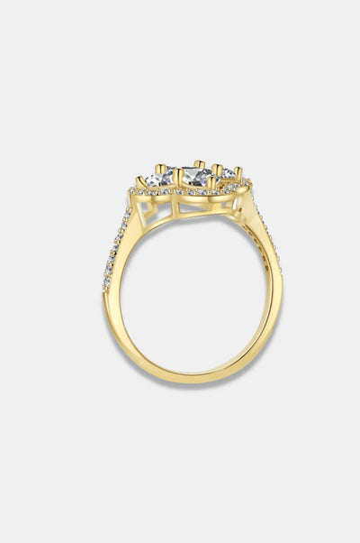 Abyss Ring - 18k Gold Plated - 925 Sterling Silver - Clover Design - Zirconia Diamonds - Majestic Jewelry - Noticeable Piece - Radiant Accessory - Luxury Gift - Treasured Keepsake - La Lueure