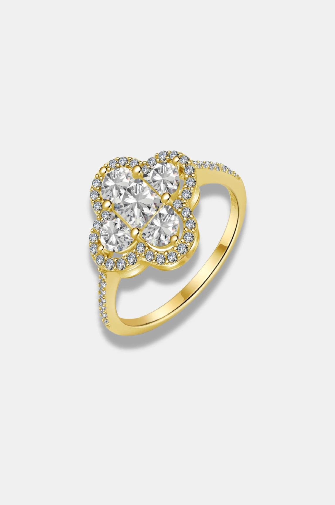 Abyss Ring - 18k Gold Plated - 925 Sterling Silver - Clover Design - Zirconia Diamonds - Majestic Jewelry - Noticeable Piece - Radiant Accessory - Luxury Gift - Treasured Keepsake - La Lueure