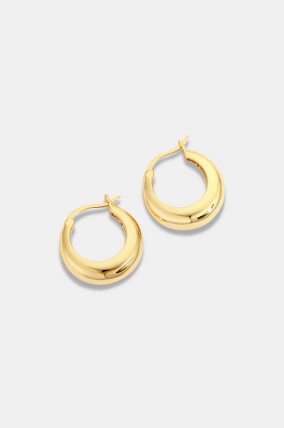 Celine Hoops - Chunky Hoops - Gold - SilverBasic Every day Hoops - Quality HoopsLightweight - 18k Gold Plated - 925 Sterling Silver - Everyday Elegance - Hypoallergenic - Timeless Design - Luxury Gift - Treasured Keepsake - La Lueure