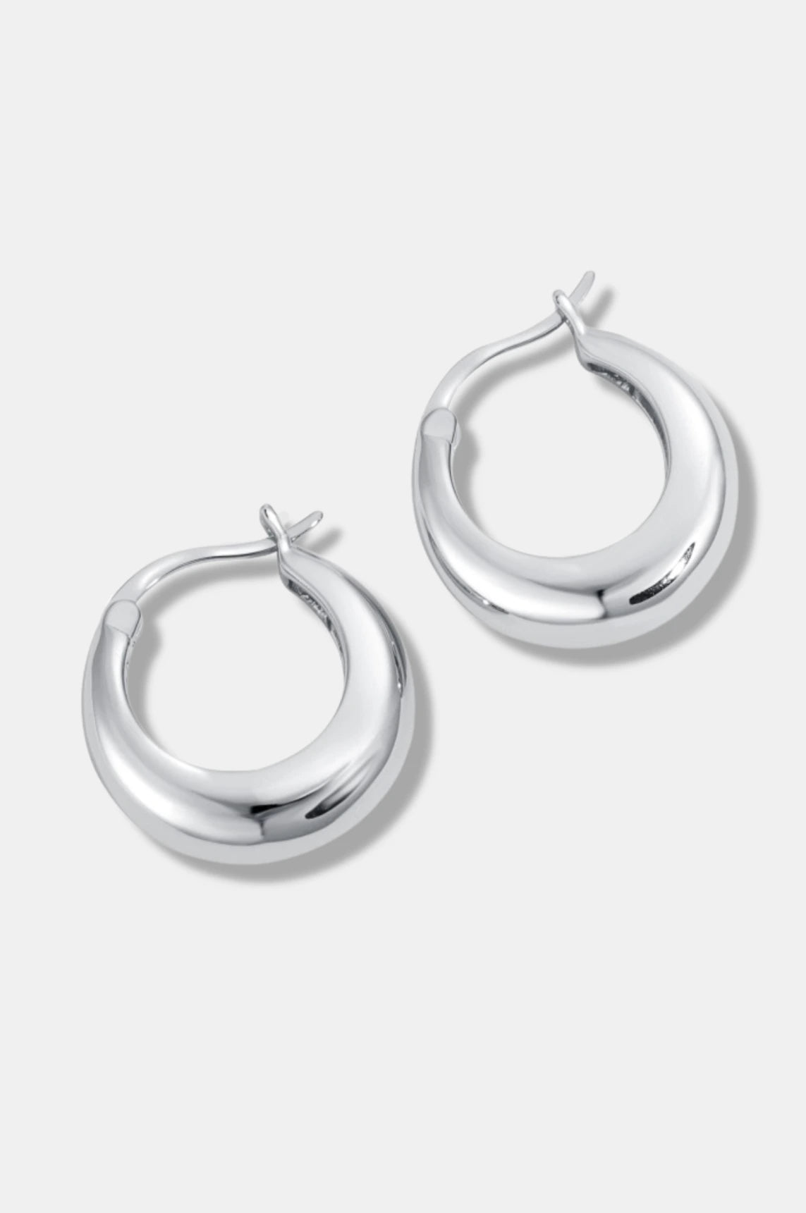 Celine Hoops - Chunky Hoops - Gold - SilverBasic Every day Hoops - Quality HoopsLightweight - 18k Gold Plated - 925 Sterling Silver - Everyday Elegance - Hypoallergenic - Timeless Design - Luxury Gift - Treasured Keepsake - La Lueure