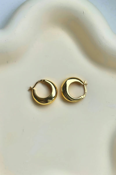 Celine Hoops - Chunky Hoops - Gold - SilverBasic Every day Hoops - Quality HoopsLightweight - 18k Gold Plated - 925 Sterling Silver - Everyday Elegance - Hypoallergenic - Timeless Design - Luxury Gift - Treasured Keepsake - La Lueure