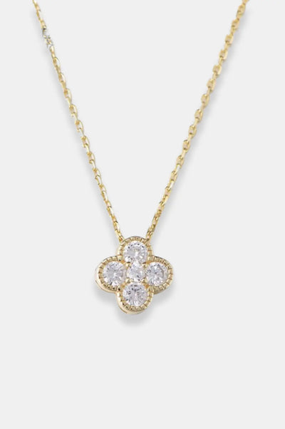 Lucky Diamond Necklace, Diamond Clover Necklace, 925 Sterling Silver Necklace, Gold Diamond Necklace, Silver Diamond Necklace, Luxurious Jewelry, Elegant Necklace, Gift Jewelry, La Lueure