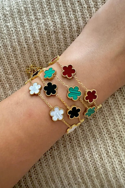 Clover Set, Clover Necklace, Clover Bracelet, Clover Earrings, Multicolor Jewelry, Elegant Jewelry Set, Personalized Jewelry, Gift Jewelry, La Lueure