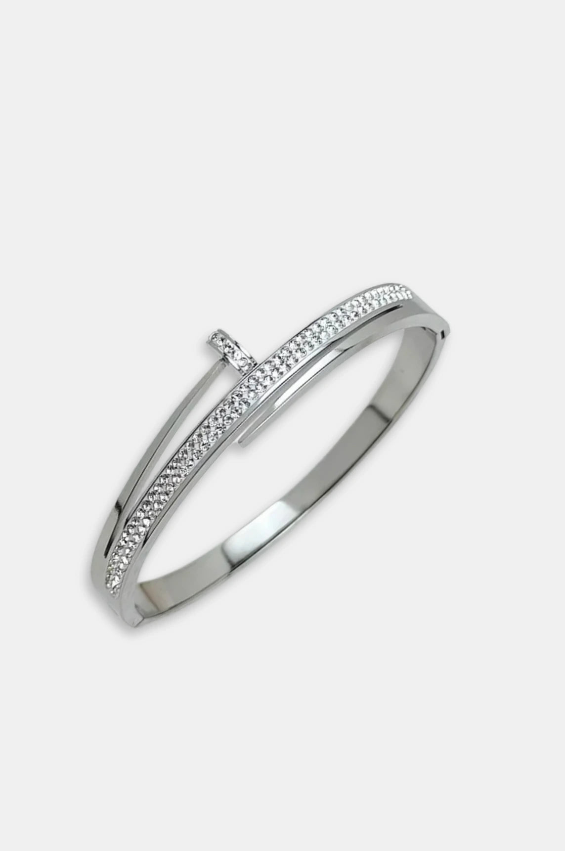 Nail Twist Bangle, Stainless Steel Bangle, Modern Bangle, Luxurious Bangle, Unique Design Bangle, Fashion Jewelry, Durable Bracelet, La Lueure