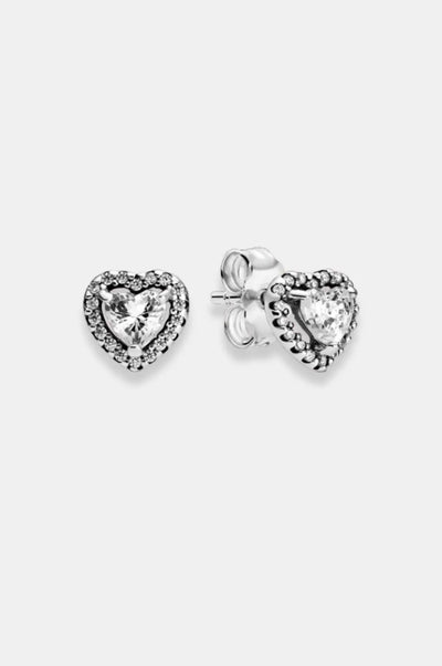 Sweetheart Earrings, 925 Sterling Silver Earrings, Heart Shaped Earrings, Zirconia Diamond Earrings, Elegant Jewelry, Love Inspired Jewelry, Gift Jewelry, Romantic Earrings, La Lueure