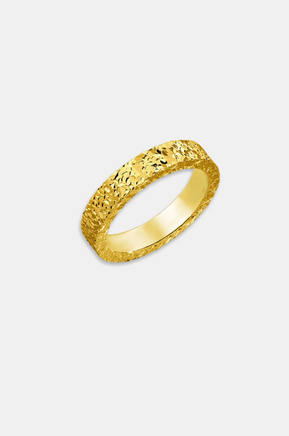 Gold textured ring, delicate gold band, elegant stacking ring, high-quality stainless steel jewelry, waterproof gold ring, modern textured design, stylish layering ring, luxurious gold accessory, La Lueure