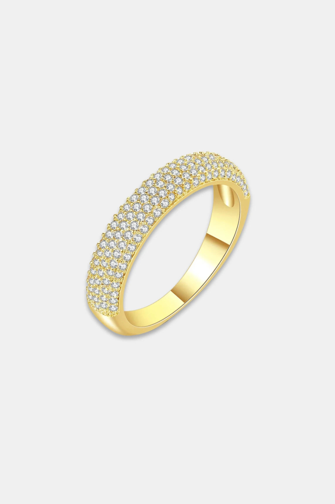 Gold ring with silver diamonds, elegant sparkling ring, modern statement ring, high-quality stainless steel jewelry, unique gold and silver contrast ring, luxurious diamond ring, stylish bold ring, La Lueure