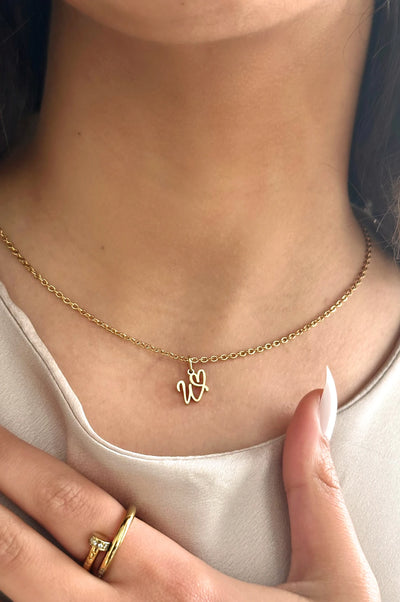 Heart Initial Necklace